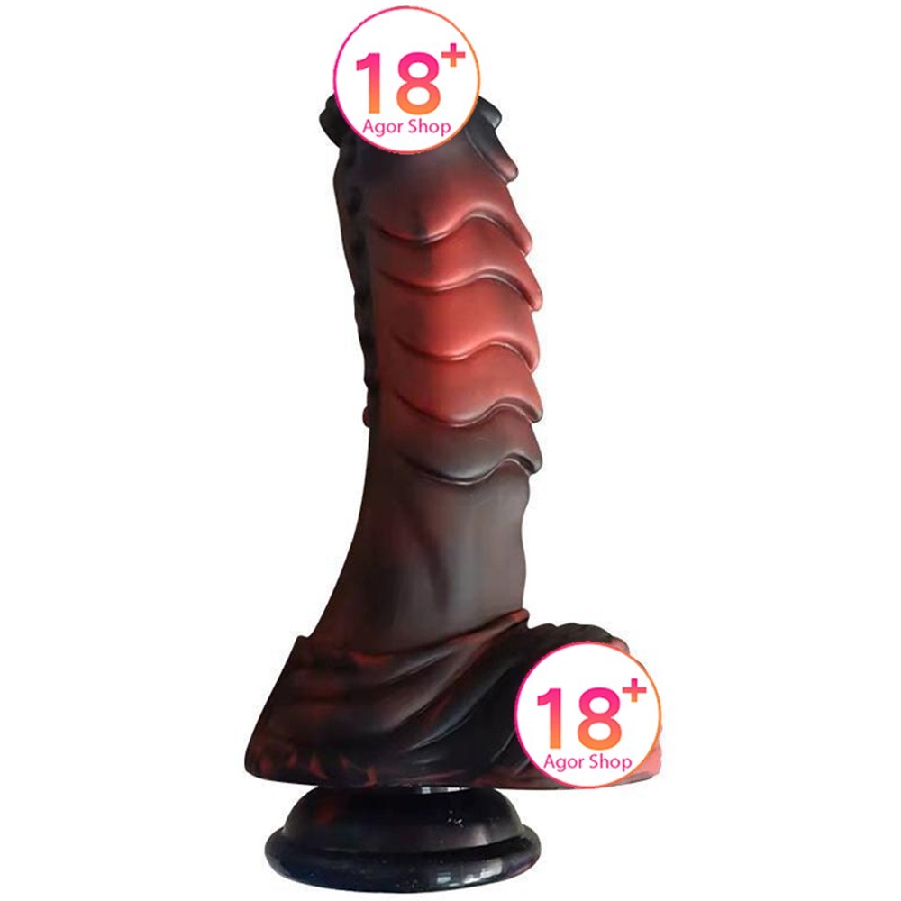 Shequ Jelly Dildo Series Monster 37 Realistik Penis SQ-WBD10115-Black