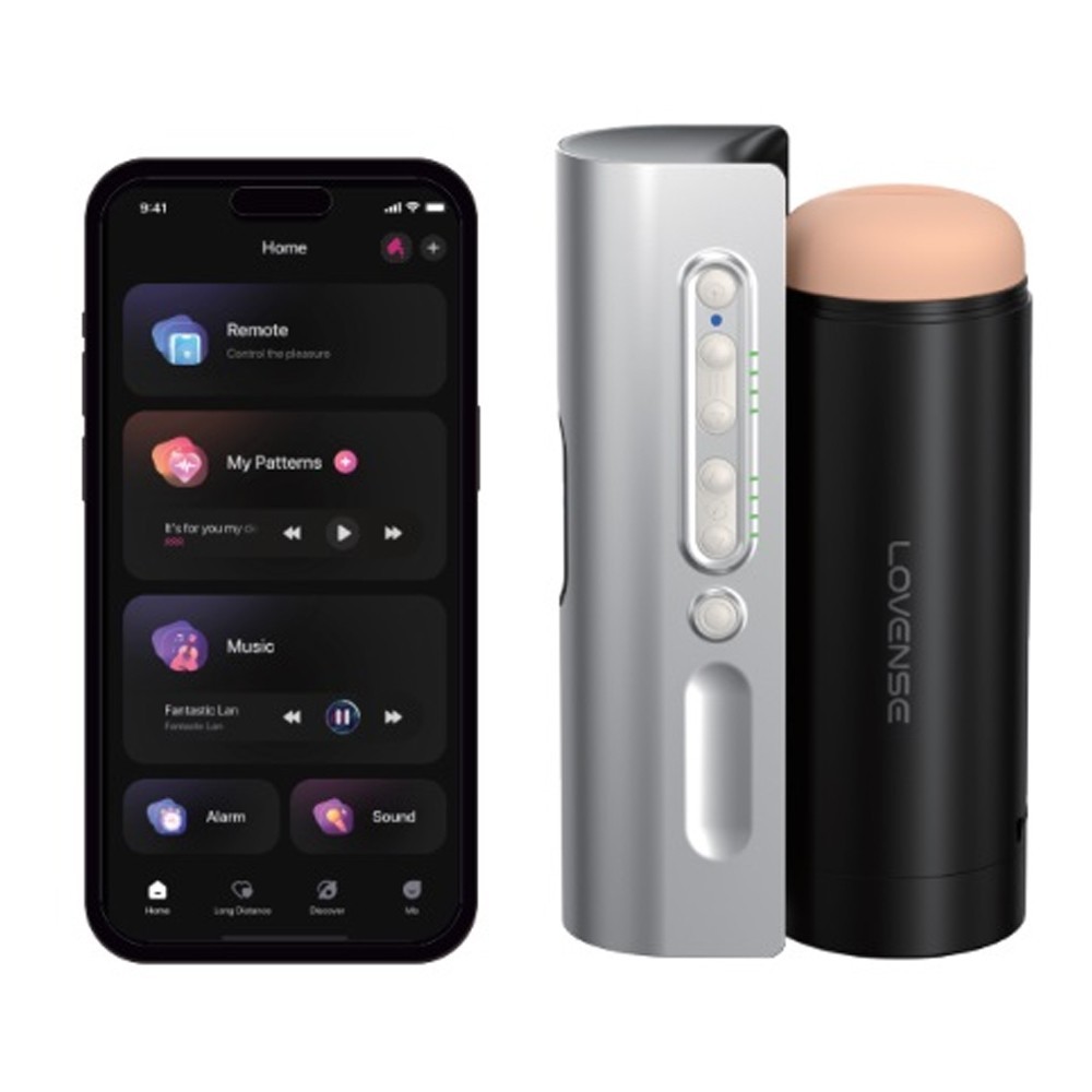Lovense Solace Pro AI Destekli Telefon Kontrollü İleri Geri Hareketli Mastürbatör