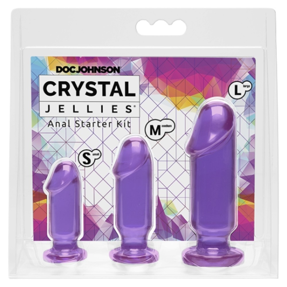 Doc Johnson Crystal Jellies Anal Starter Kit Purple Anal Set