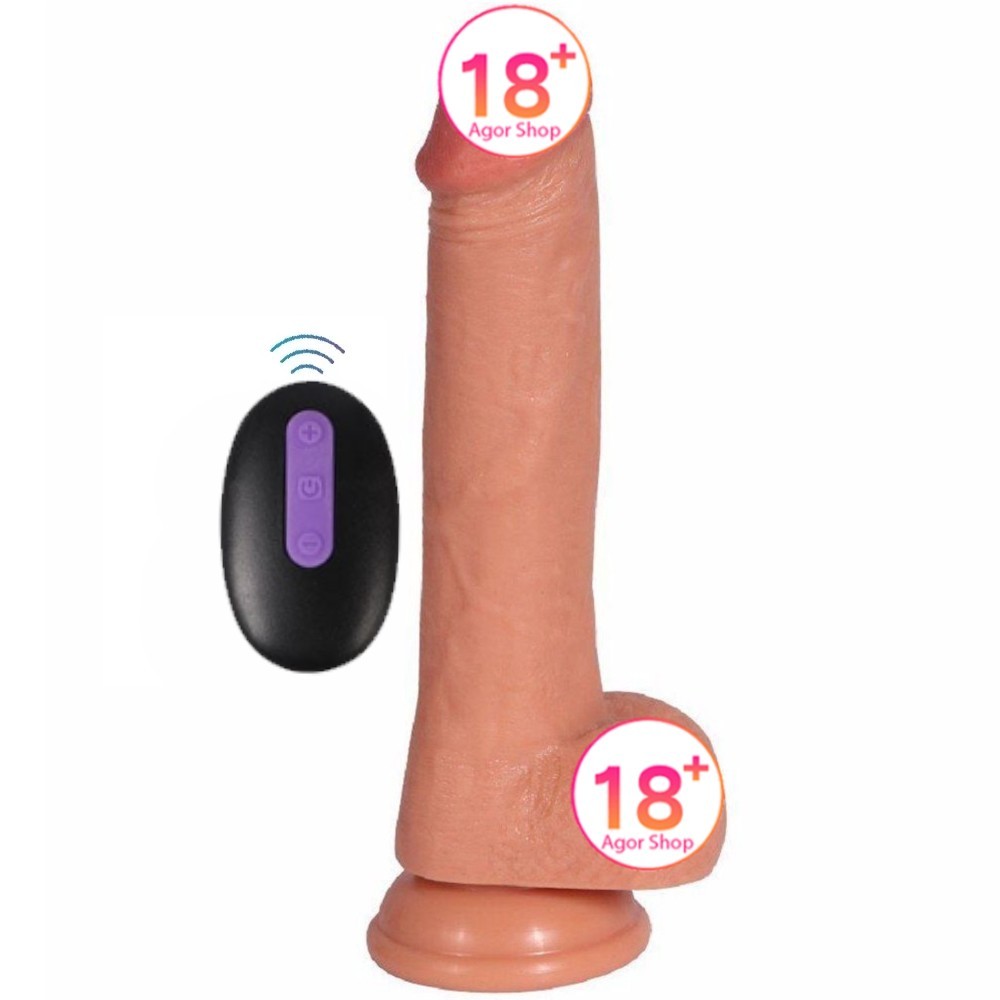 Shequ Sean Vibrating Dildo 20 Mod Titreşimli Realistik Penis 22 cm SQ-WBE10043