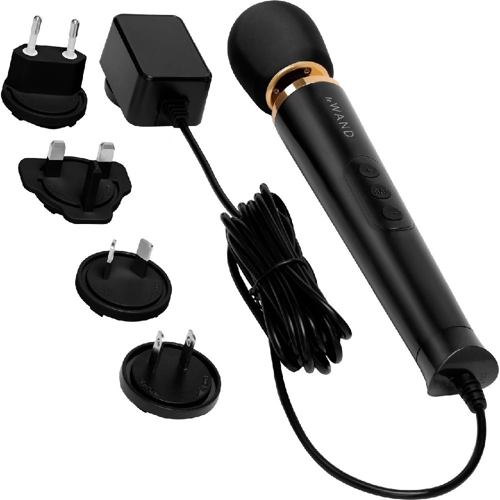 Le Wand Powerful Petite Plug-In Vibrating Body Massager Black