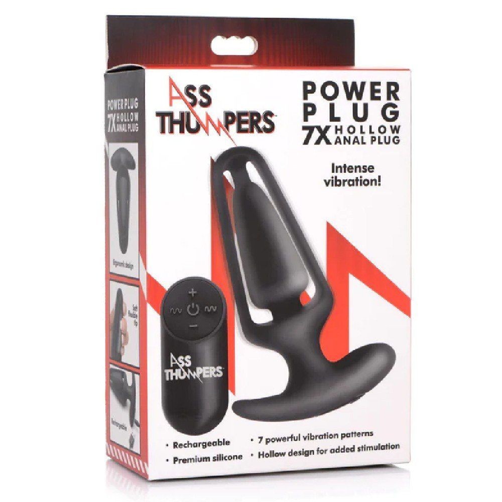 XrBrands Ass Thumpers Power Plug Hollow Tünel Anal Vibratör