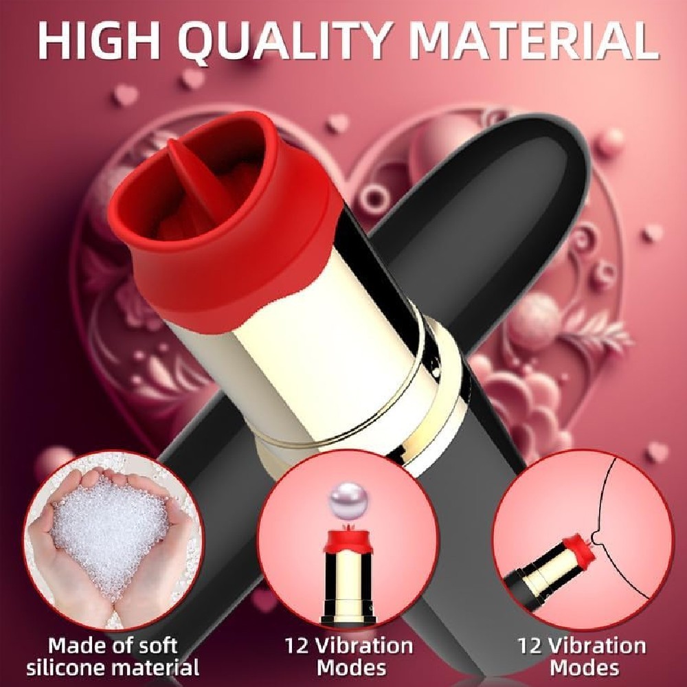 bAŞKa Lipstick 10 Mod Şarjlı Ruj ve Dil Vibratör