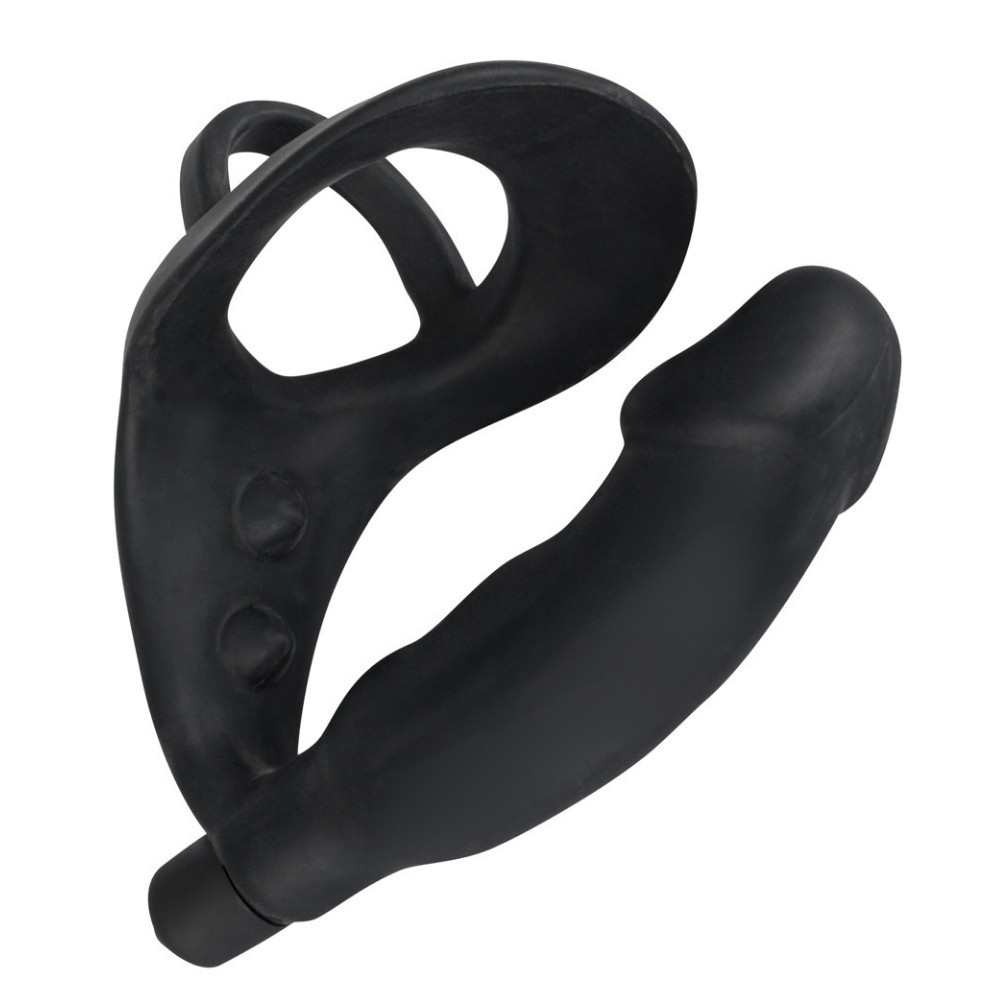Black Velvets Ring Vibro Plug Titreşimli Penis Halkası ve Anal Vibratör