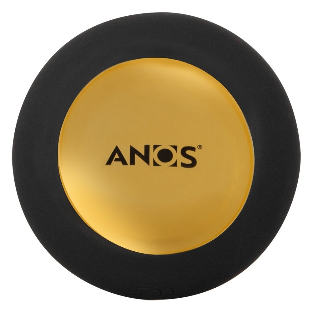 Anos Remote Controlled Butt Plug With Vibration Rotation Pearls Anal Vibratör