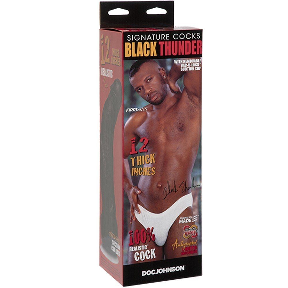 Doc Johnson Signature Cocks Black Thunder Amerikan Realistik Penis