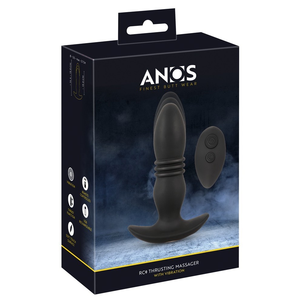Anos Remote Controlled Butt Plug Rc Thrusting Anal Vibratör