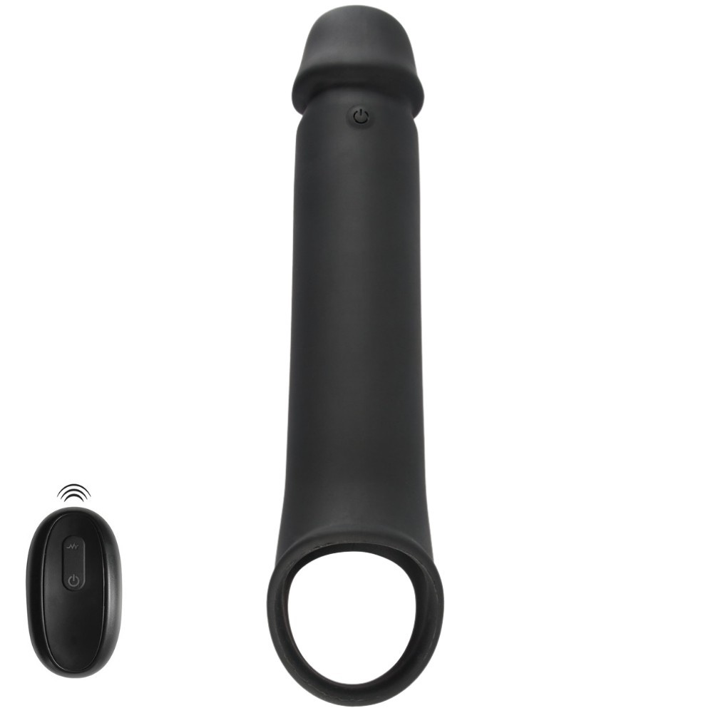 Rebel Men's Gear Remote Controlled Penis Extension Titreşimli Penis Kılıfı