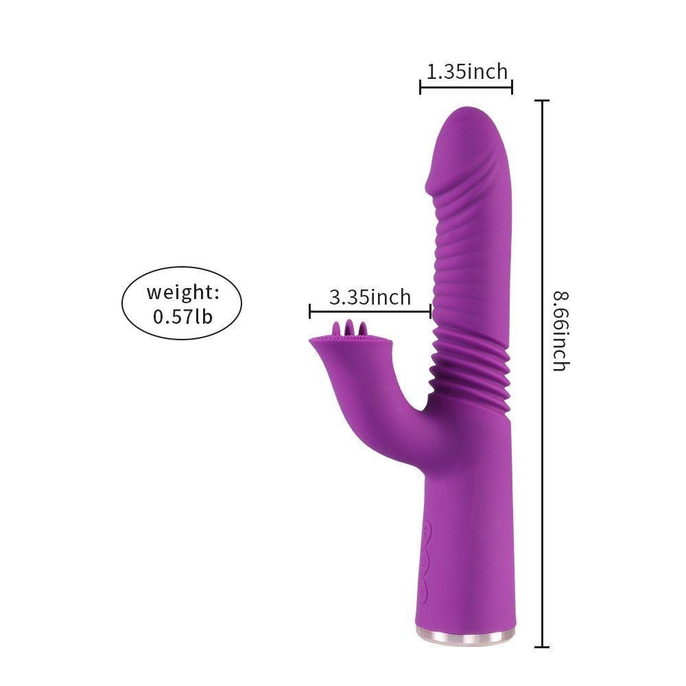 Shequ Connor İleri Geri ve Klitoral Dil Hareketli Rabbit Vibratör SQ-V10112