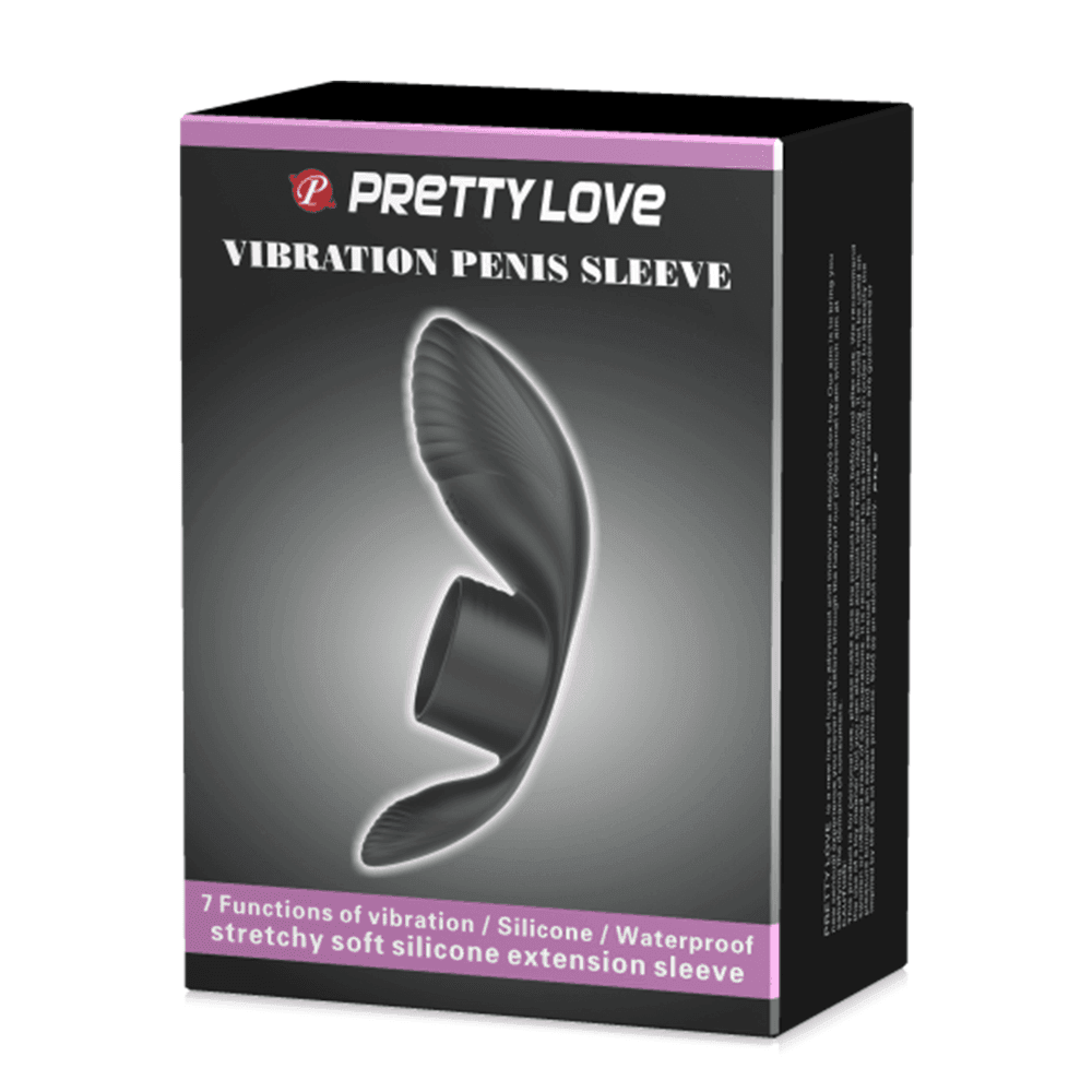 Pretty Love Vibration Penis Sleeve Stretchy Titreşimli Penis Halkası