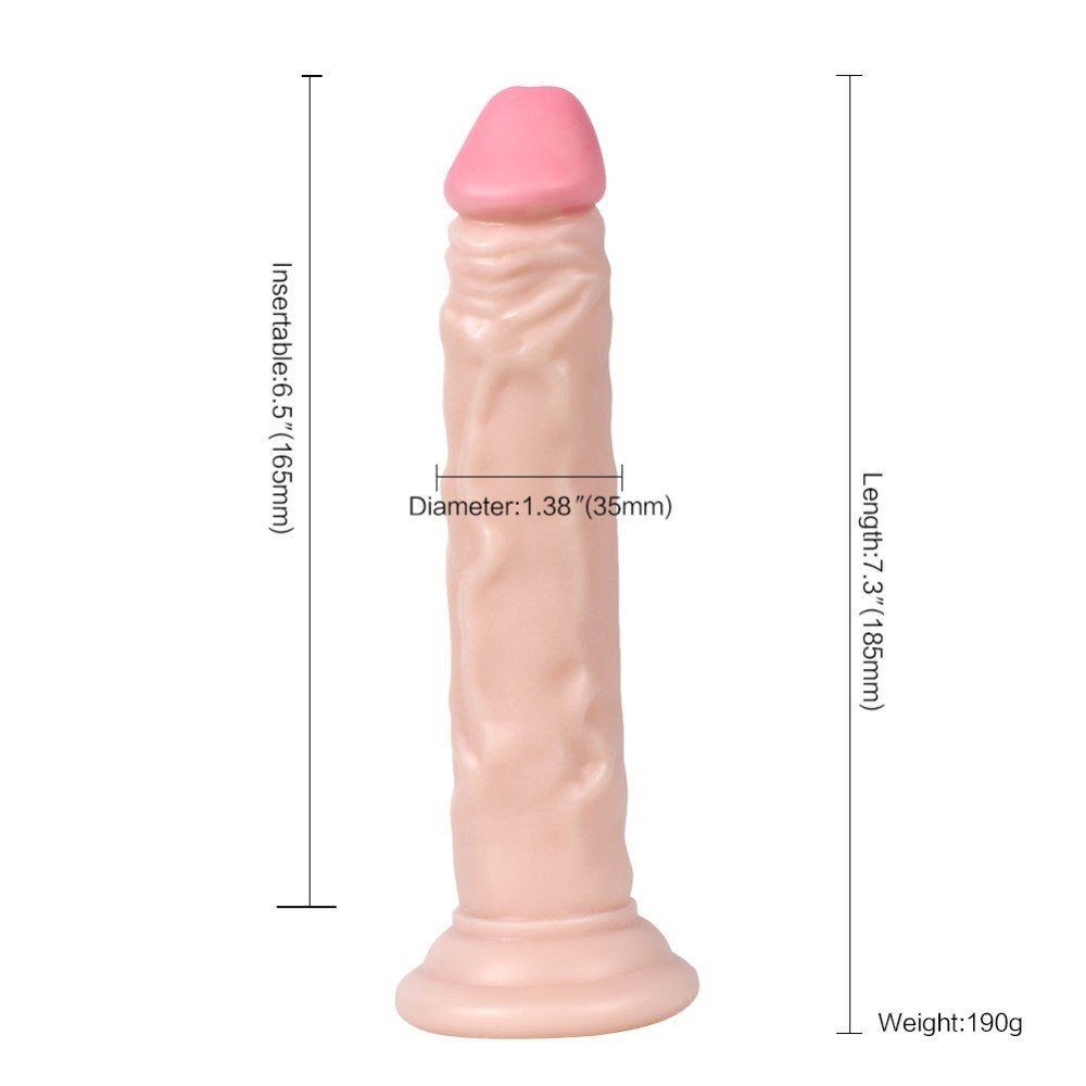 Xise Dildo Series Naturo Flesh 18.5 cm Realistik Penis XS-WBC10024