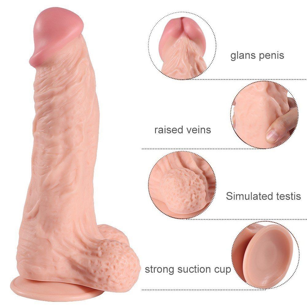 Xise Dildo Series Large Leilong Flexible 32.5 cm Realistik Büyük Penis XS-WBC10047-L