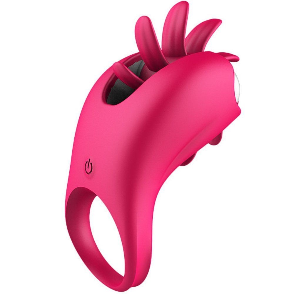 bAŞKa Licking Cock Ring  Dönebilen Dil Hareketli Penis Halkası-Pink