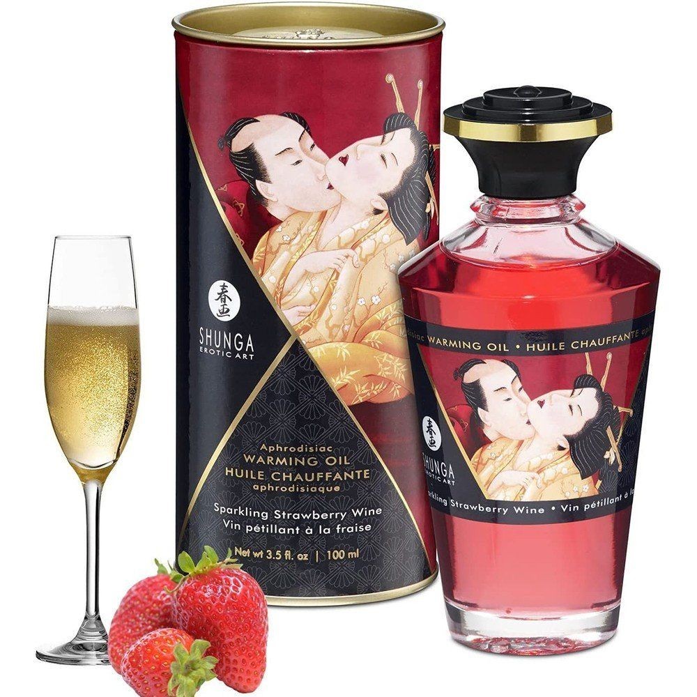 Shunga Aphrodisiac Warming Oil Strawberry 100 ml Istımalı Masaj Yağı