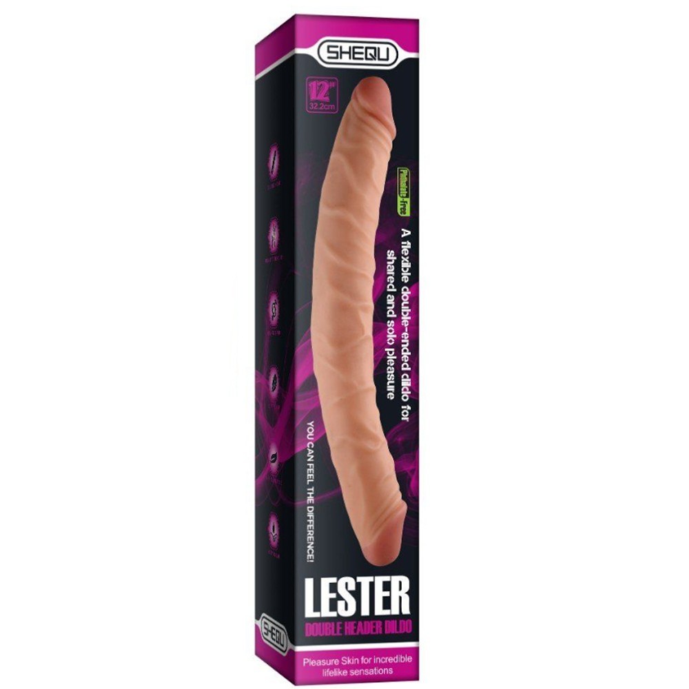 Shequ Lester 33 cm Flexible Çift Taraflı Realistik Penis XS-WBC10074