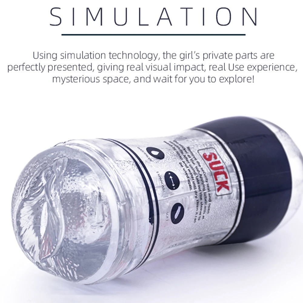 bAŞKa Sucking Cup For Men Vibration Masturbation Çift Taraflı Realistik Vajina