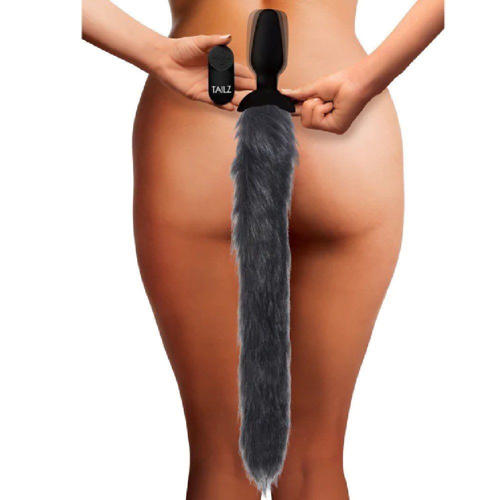 Xr Grey Fox Tail Vibrating Kuyruklu Anal Vibratör