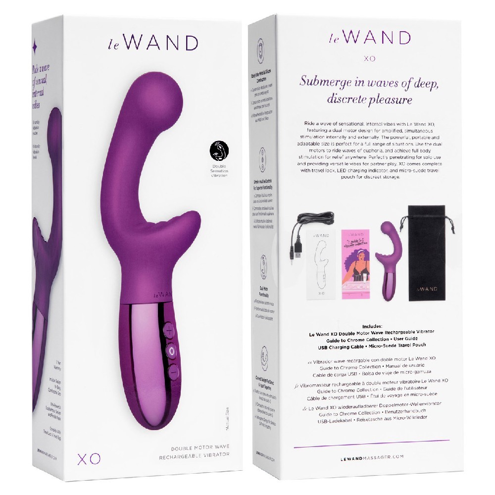 Le Wand XO Double Motor Wave Rechargeable Dual Stimulation Vibrator