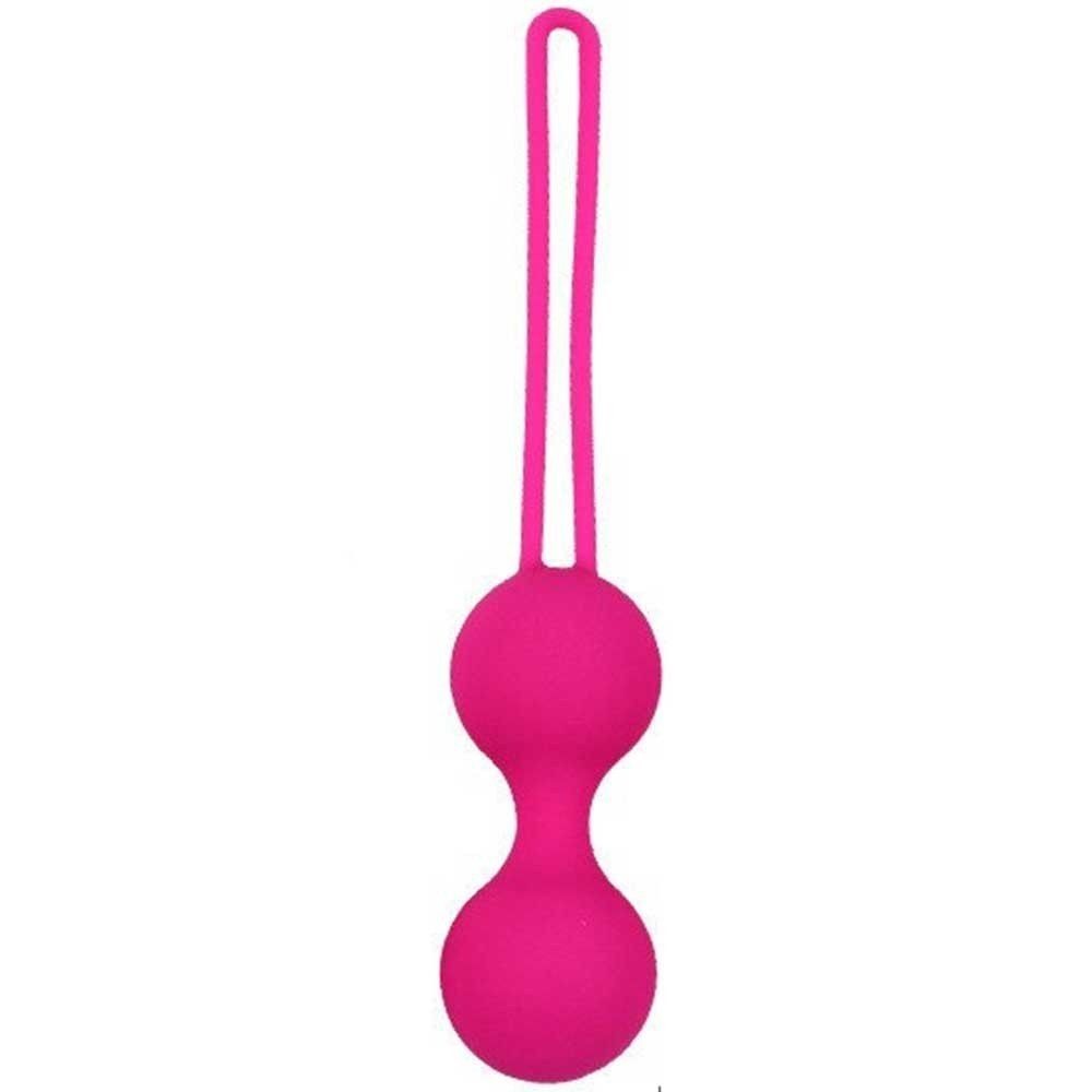 bAŞKa Kegel Benwa Ball Medium Medikal Silikon Metal Jiggle Kegel Top-Pink