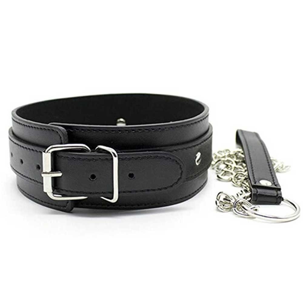 bAŞKa Fetish Fantasy Series Neck Collar Hakiki Deri Fetiş Tasma-Siyah