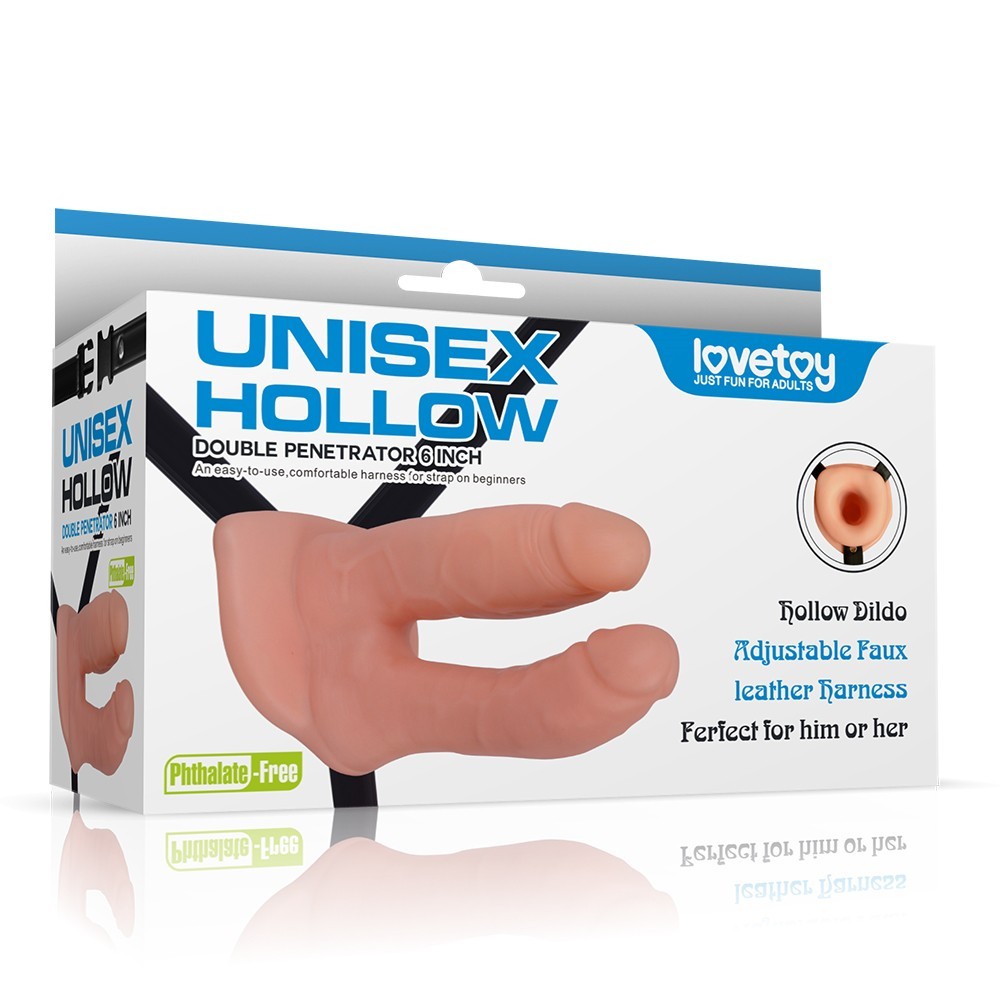 Lovetoy Unisex Hollow Strap On  Belden Bağlamalı Çift Taraflı Kemerli Penis LV3005