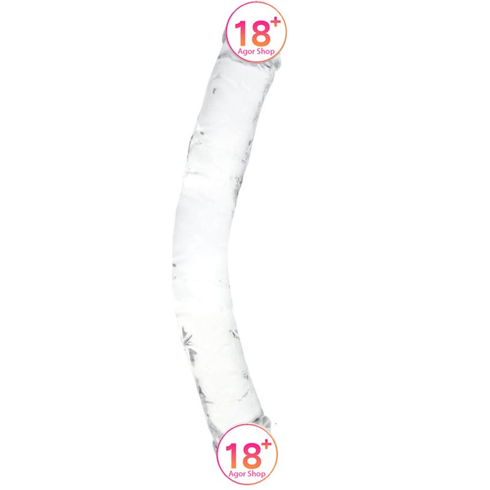 Lovetoy Flawless Clear 30 cm Double Dildo Çift Taraflı Penis LV310018