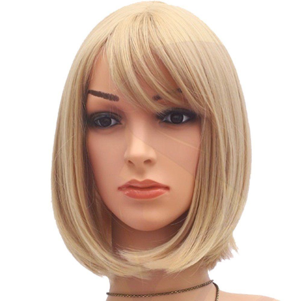 bAŞKa Toupee Hair Kanekalon Fiber Sentetik Peruk İpek Saç-Sarı
