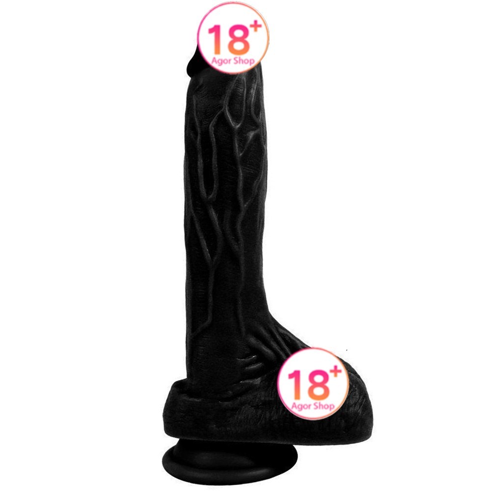 Xise Dildo Series Dragon Black 21 cm Realistik Penis XS-WBC10007