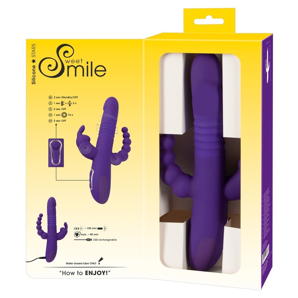 Sweet Smile Thrusting Pearl Triple İleri Geri Hareketli Vibratör