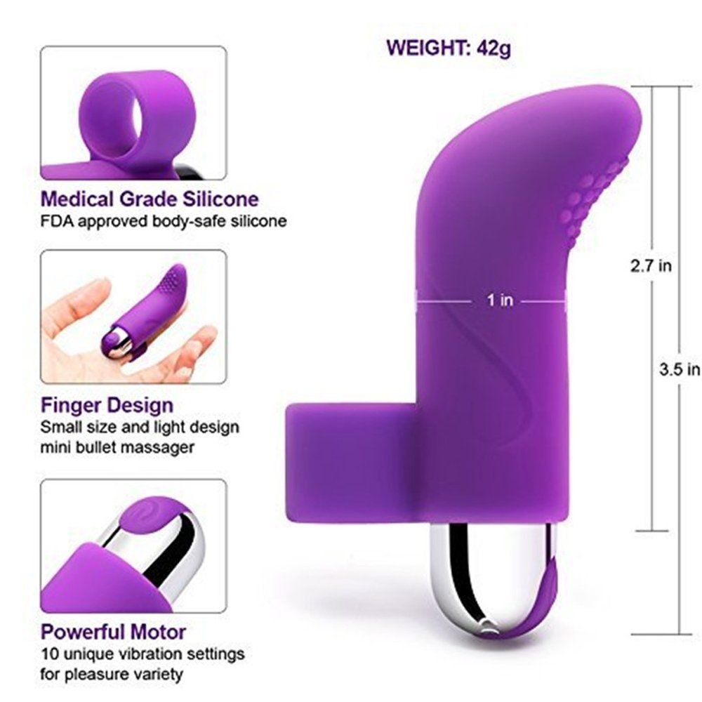 bAŞKa Finger Vibe Çift Yönlü Usb Şarjlı Parmak Vibratör