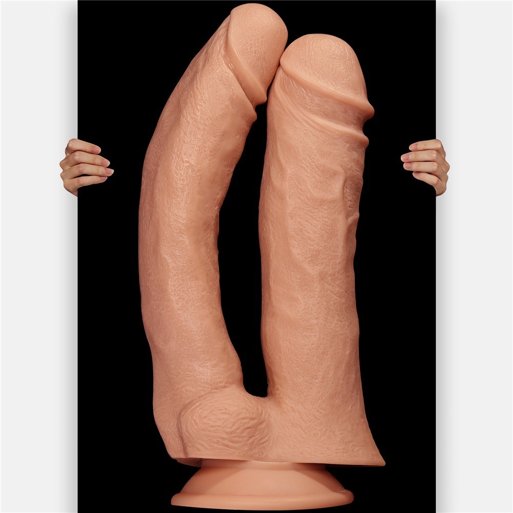 Lovetoy 12'' Realistic Mega Double Dildo 33 Cm Çift Taraflı Realistik Penis LV111013