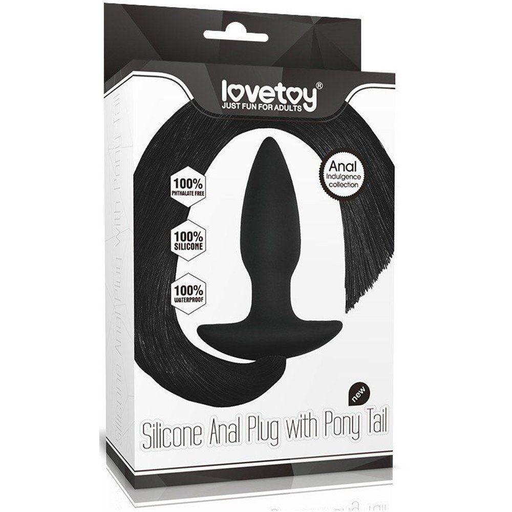 Lovetoy Silicone With Pony Tail Kuyruklu Anal Plug Siyah LV421001