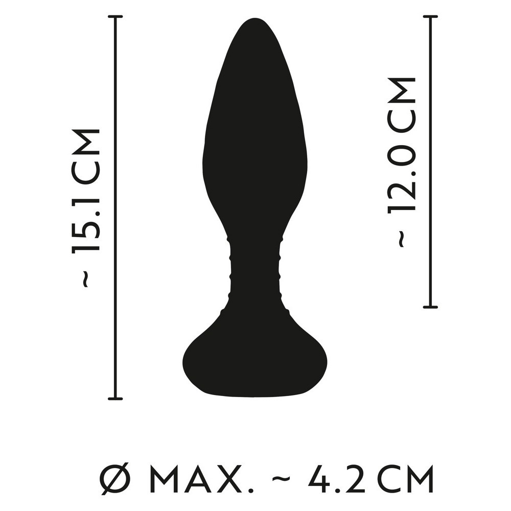 Anos Remote Controlled Butt Plug With Vibration Rotation Pearls Anal Vibratör