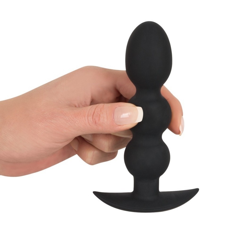 Black Velvets Heavy Beads Soft Touch Boğumlu Anal Plug