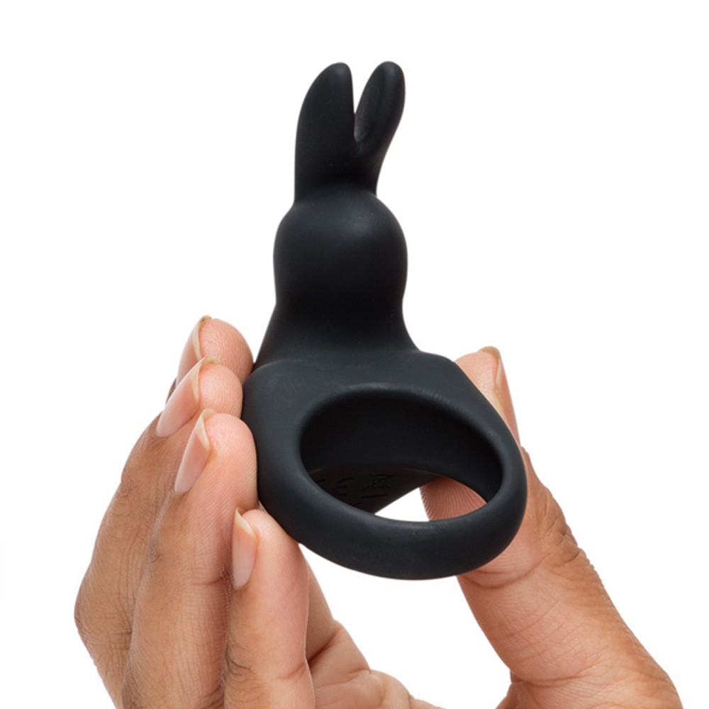 Happy Rabbit Şarj Edilebilir Titreşimli Penis Halkası - Siyah