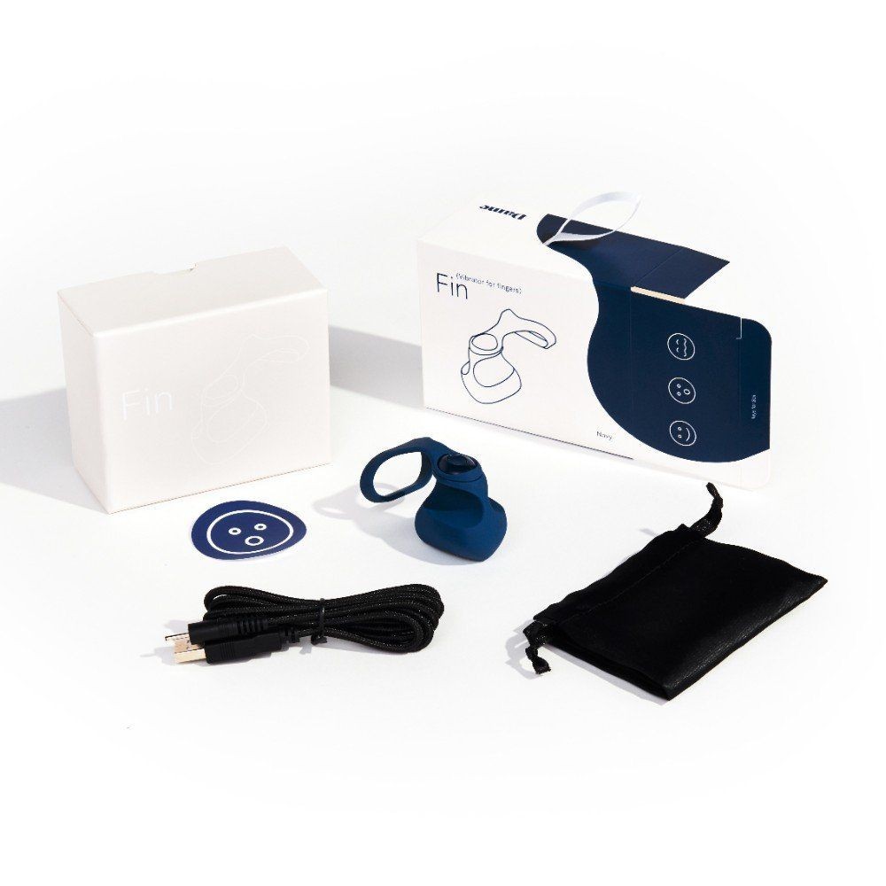 Dame Products Fin Finger Navy Güçlü Parmak Vibratör
