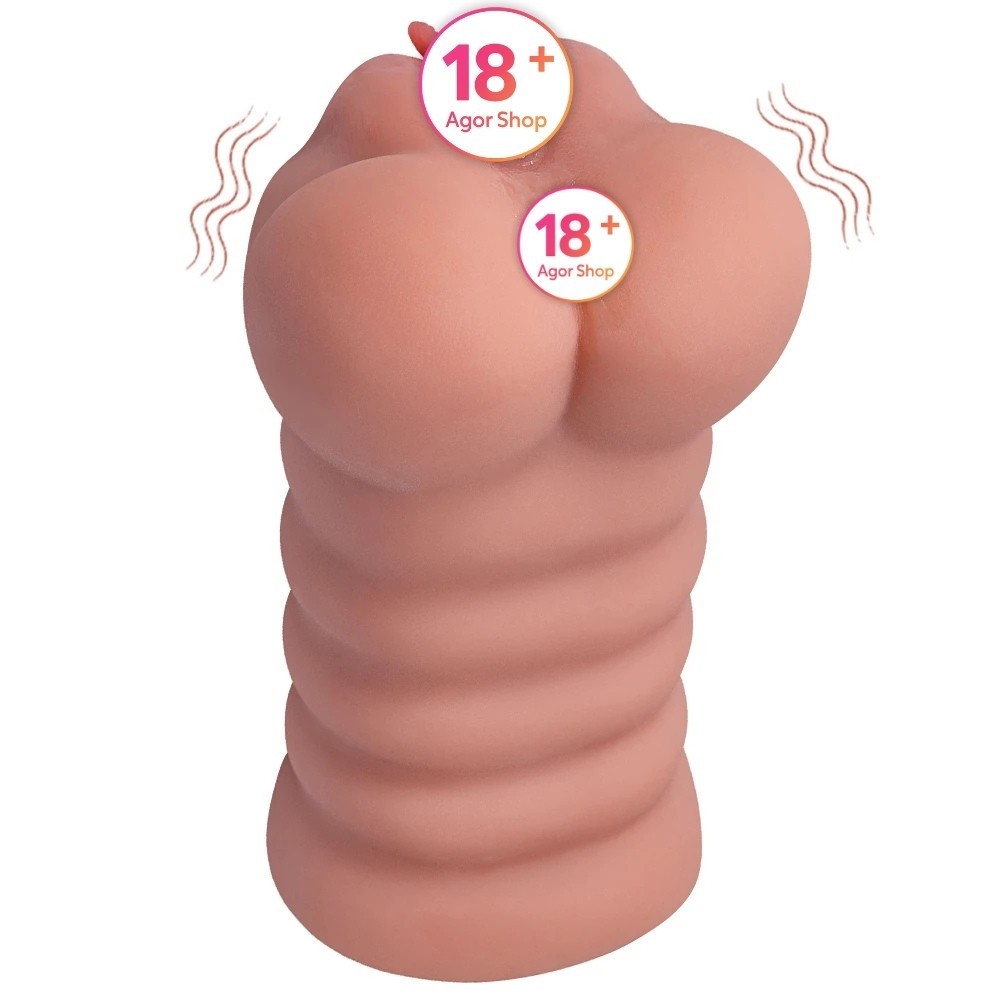 Shequ Ramar Vibrating Pussy Titreşimli Anal ve Vajinal Masturbator SQ-MAV60128