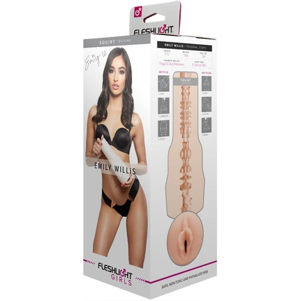 Original Fleshlight Girls Emily Willis Squirt Realistik Vajina Masturbator