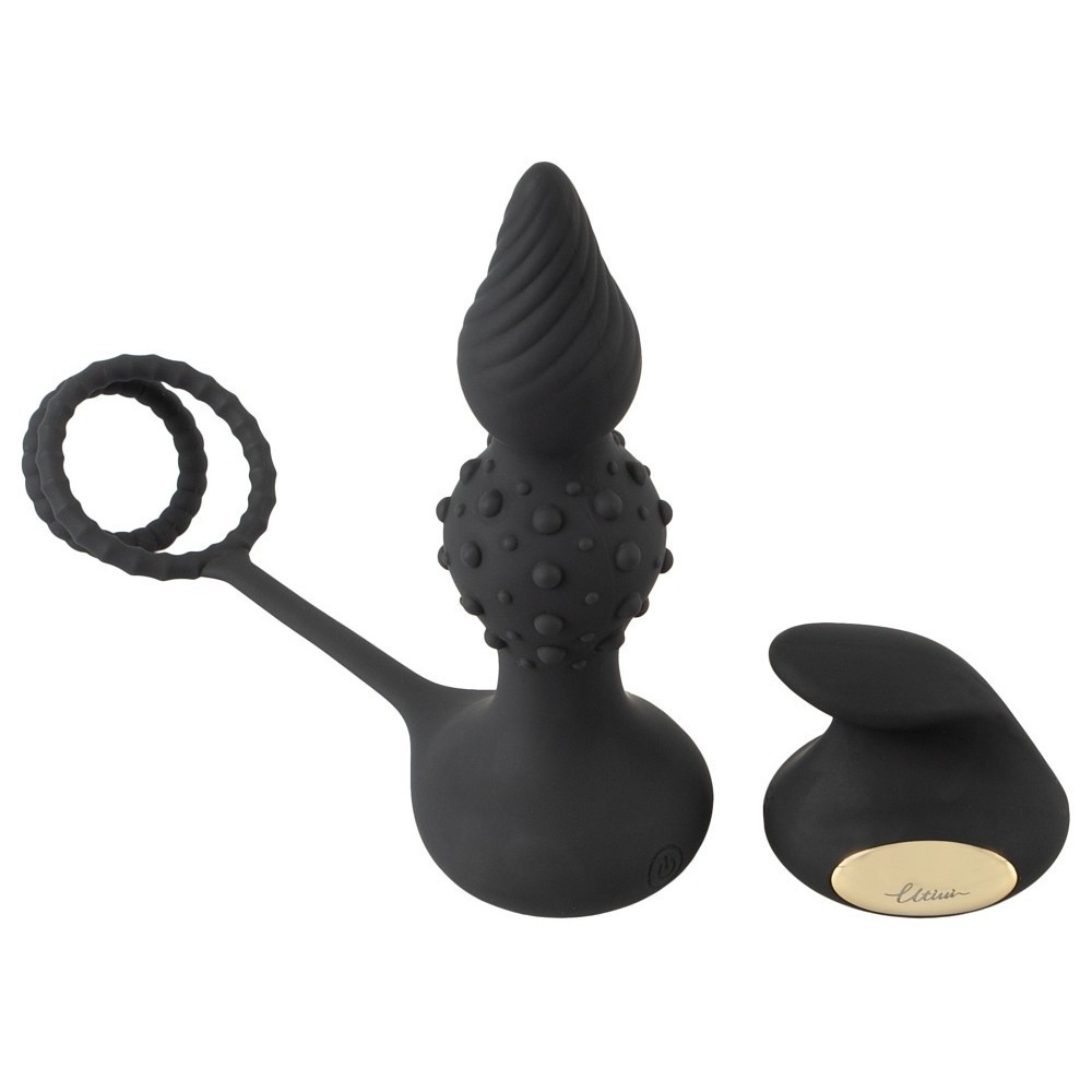 Rebel Men's Gear RC Butt Plug with Cock Ball Rings Anal Vibratör ve Penis Halkası