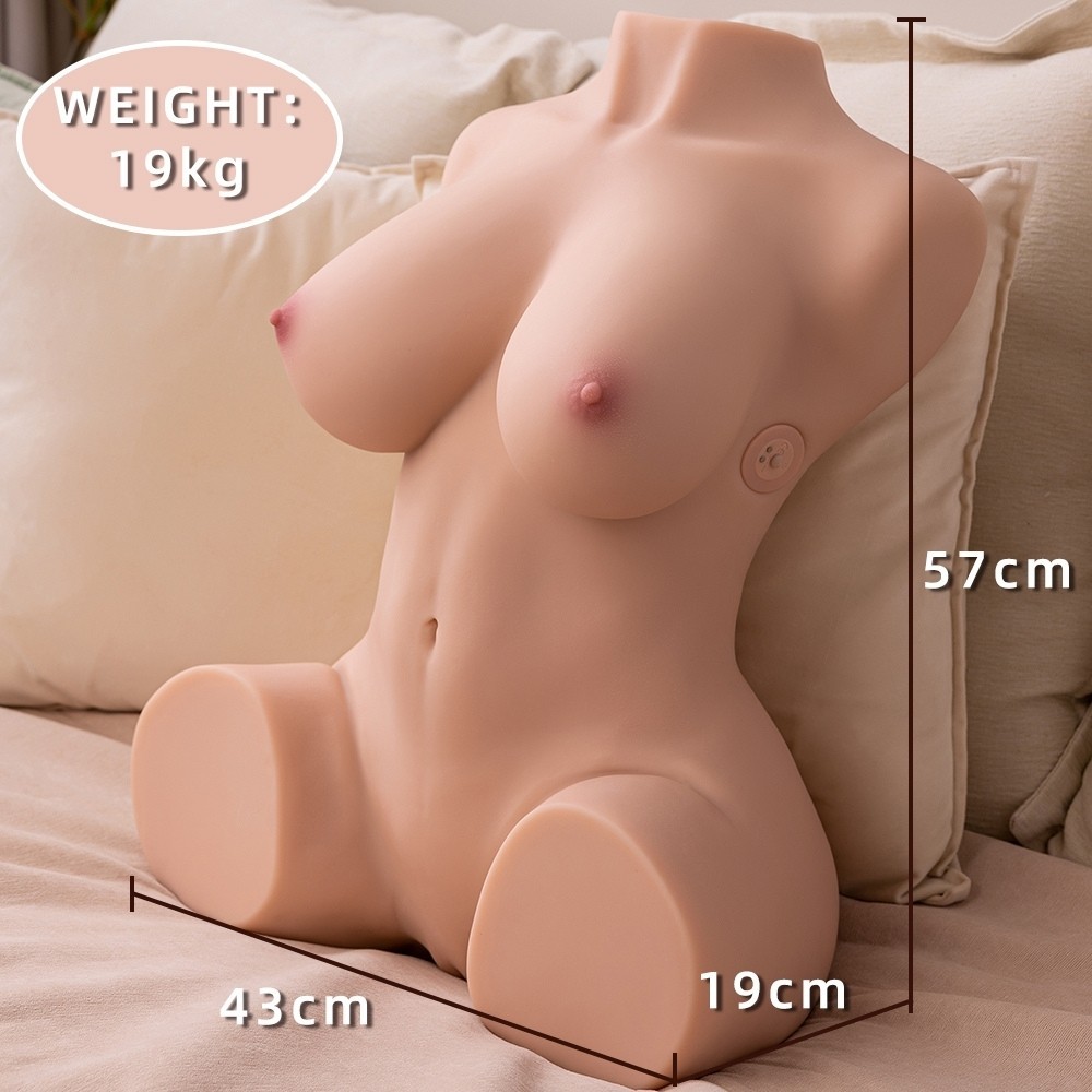 Shequ Dania Doll İtme Fonkiyon İskelet Yarım Vücut Masturbator SQ-MAT20017