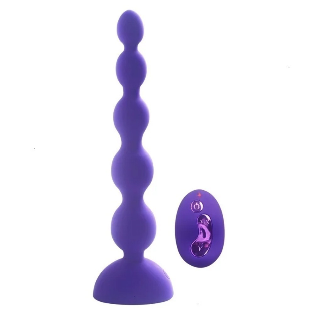 Aphrodisia Silicone 5 Beads Uzaktan Kumandalı Boncuk Anal Vibratör-Purple