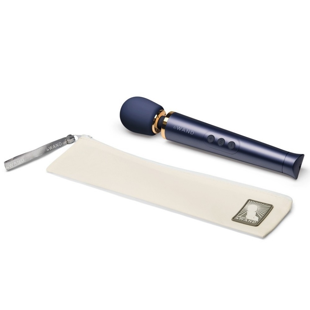 Le Wand Petite Rechargeable Vibrating Body Massager Masaj Wand Vibratör Navy