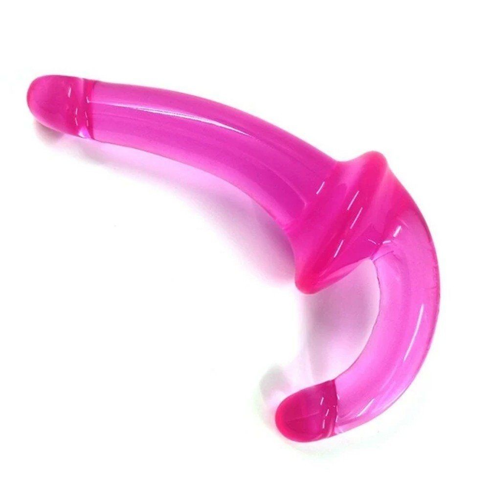 Agr Medikal Silikon Lezbiyen Strapless Strap-On Dildo-Pembe