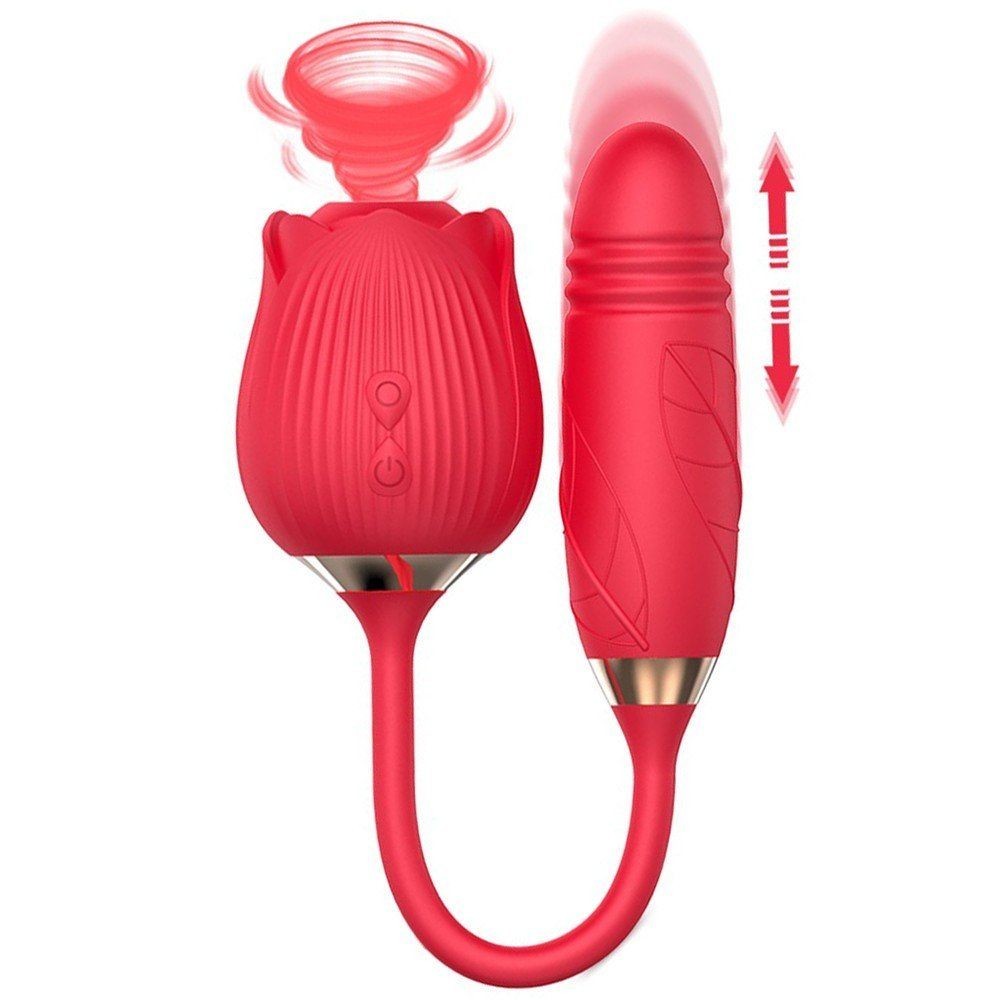 bAŞKa Rose Emiş Güçlü ve İleri Geri Hareketli Gül Vibratör