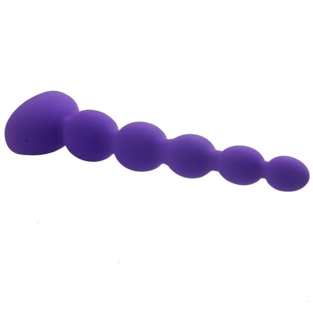 Aphrodisia Silicone 5 Beads Uzaktan Kumandalı Boncuk Anal Vibratör-Purple