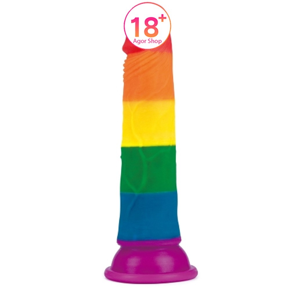 Lovetoy Prider Dildo 18.5 cm Renkli Soft Doku Realistik Penis LV410025