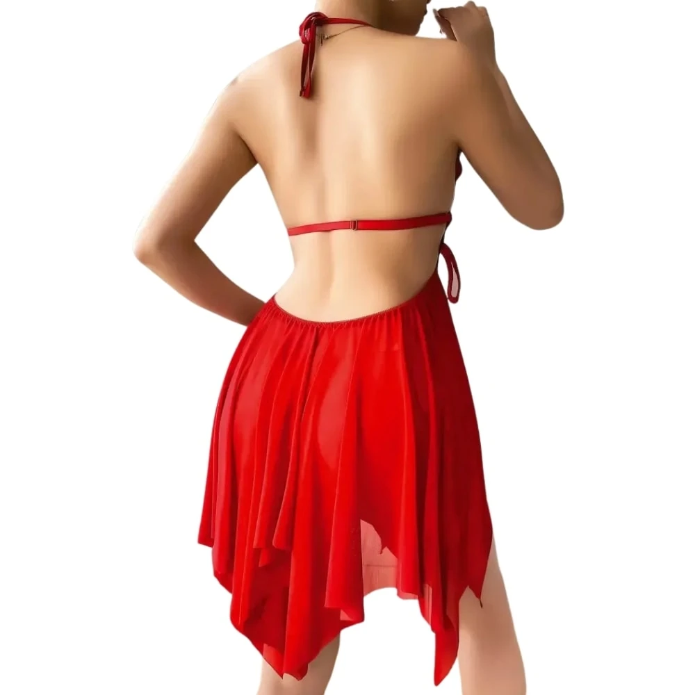 Başka Fantasy Wear İnce Askılı Kelebek Detaylı Gecelik