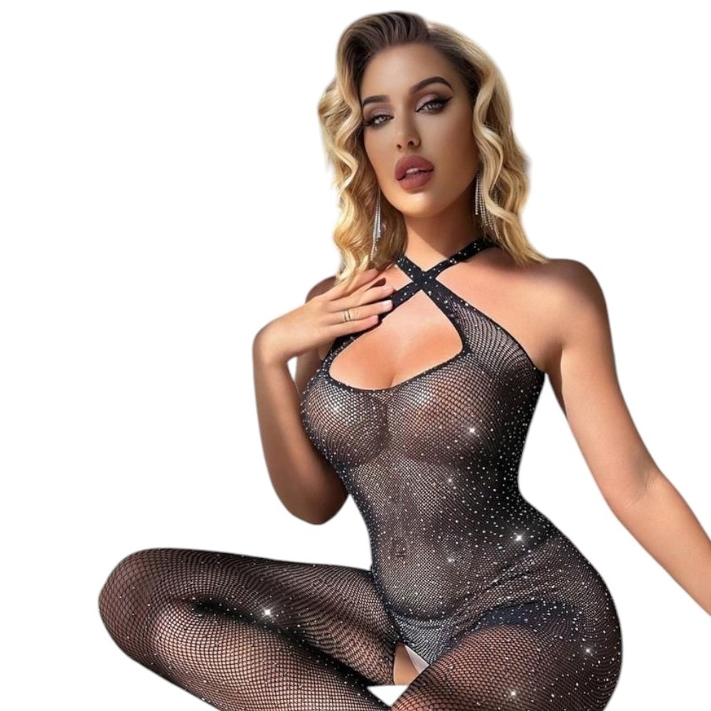 bAŞKa Vivaldy Özel Bölge Açık Seksi Vücut Çorabi-Siyah
