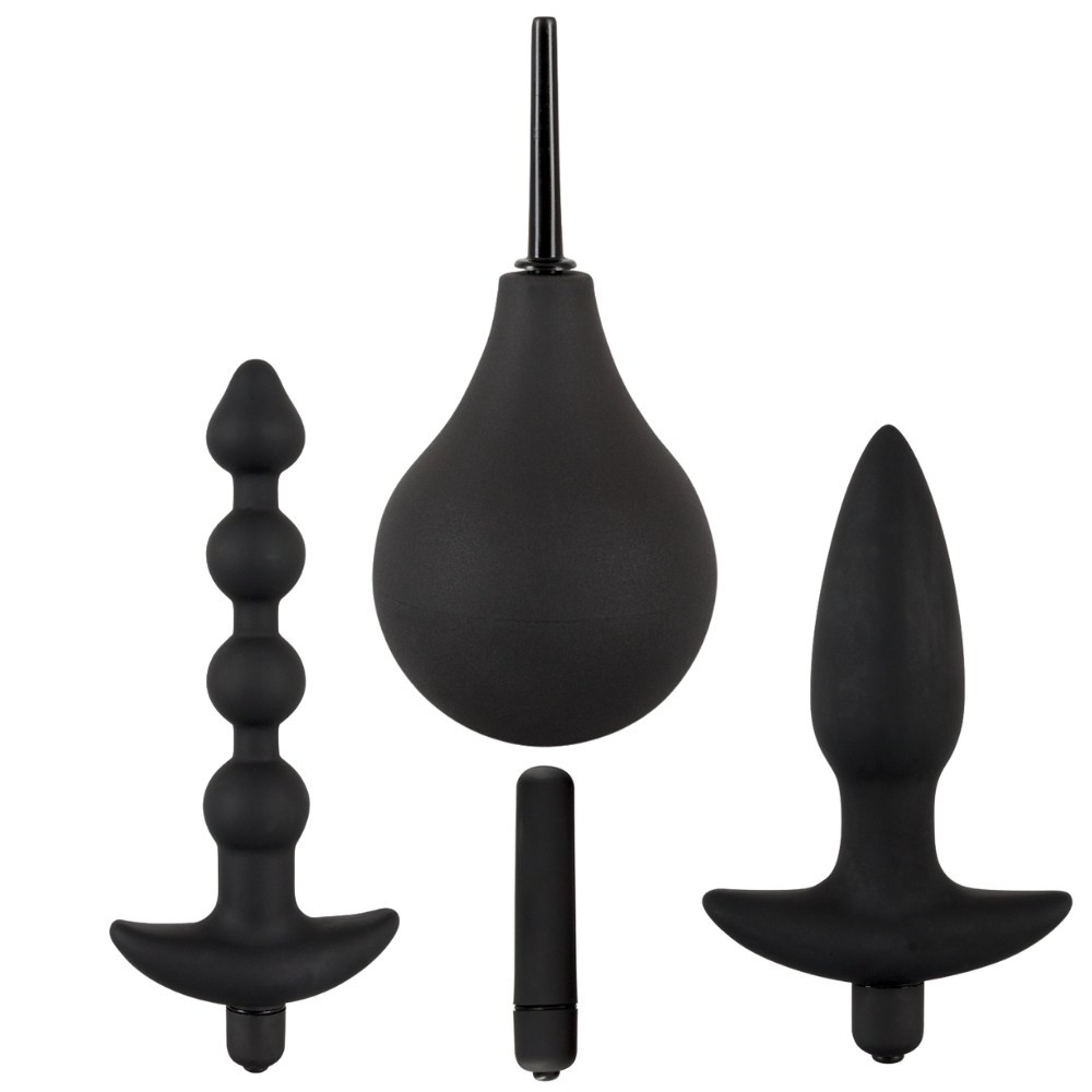 Black Velvets Anal Kit Anal Temizleme Pompası ve Vibratör Set