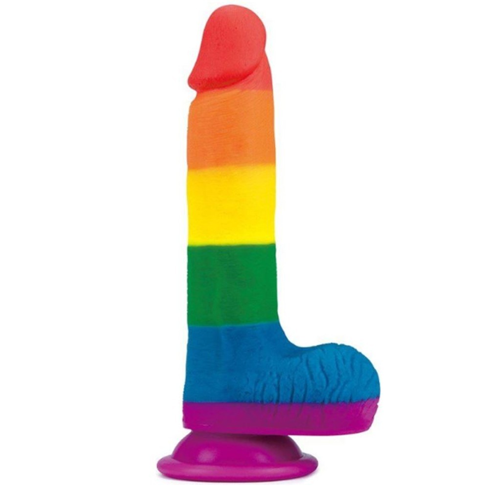 Lovetoy Prider Dildo 19.5 cm Renkli Soft Doku Realistik Penis LV410026